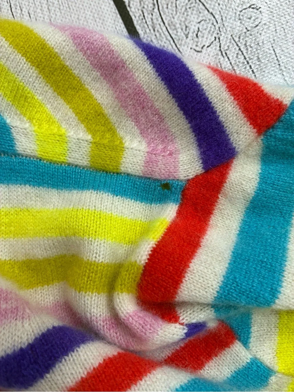 J. Crew Rainbow Stripe Cashmere Sweater